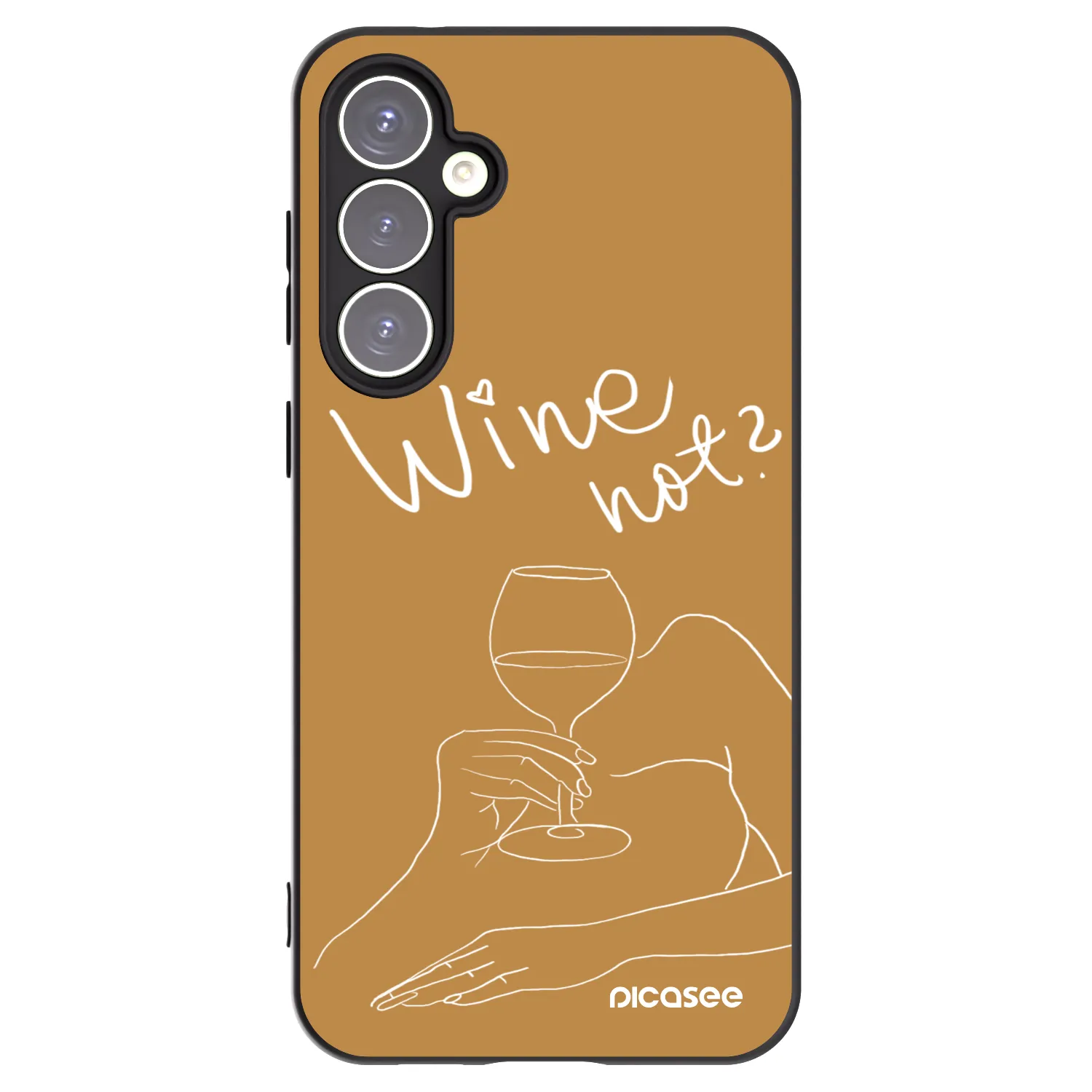 Picasee Samsung Galaxy S23 FE S711B Hülle - Schwarzes Silikon - Wine not