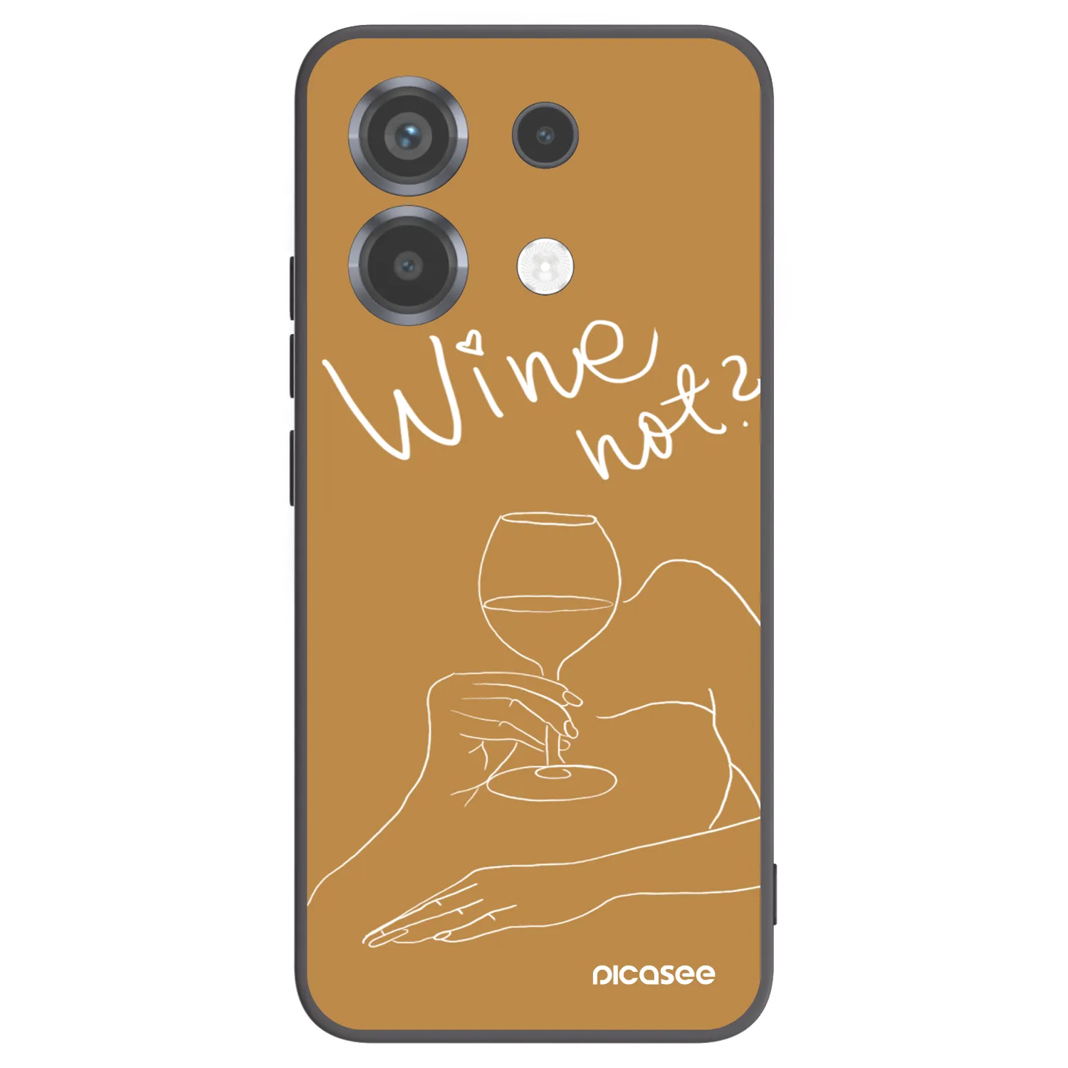 Picasee Xiaomi Poco X6 Hülle - Schwarzes Silikon - Wine not