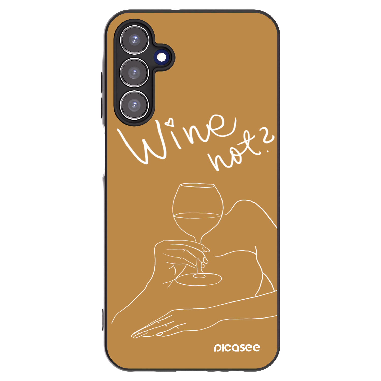 Picasee Samsung Galaxy A15 A156B 5G Hülle - Schwarzes Silikon - Wine not