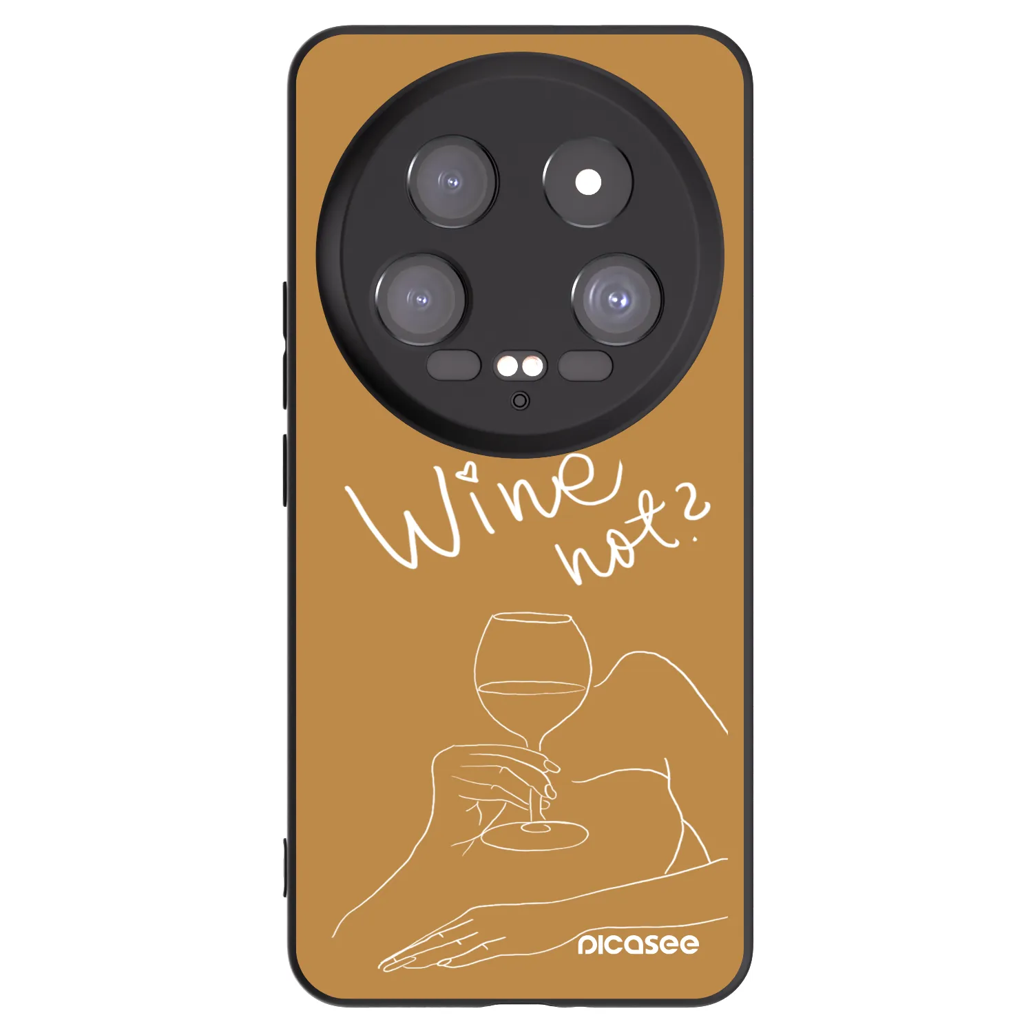 Picasee Xiaomi 14 Ultra Hülle - Schwarzes Silikon - Wine not