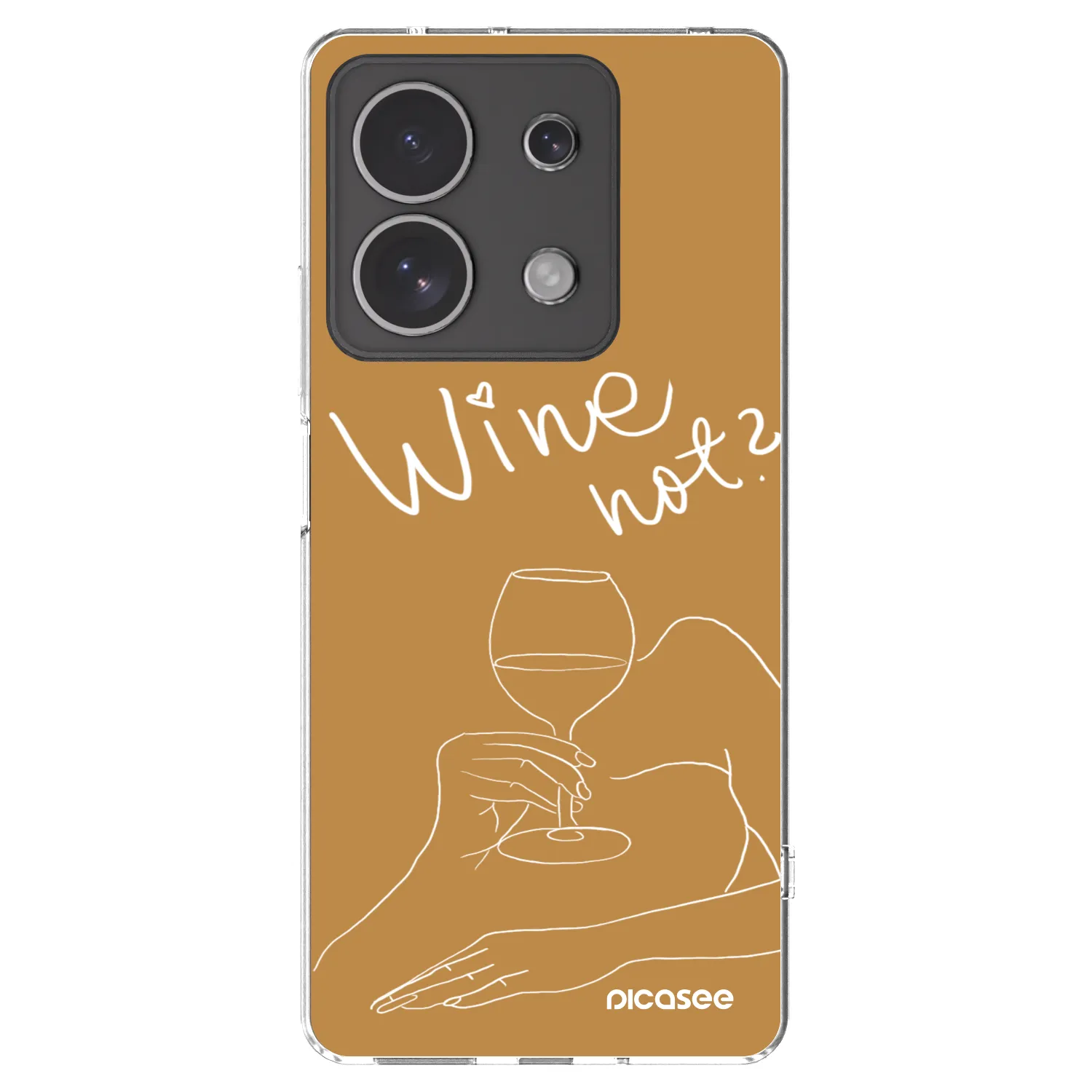 Picasee Xiaomi Redmi Note 13 4G Hülle - Transparentes Silikon - Wine not