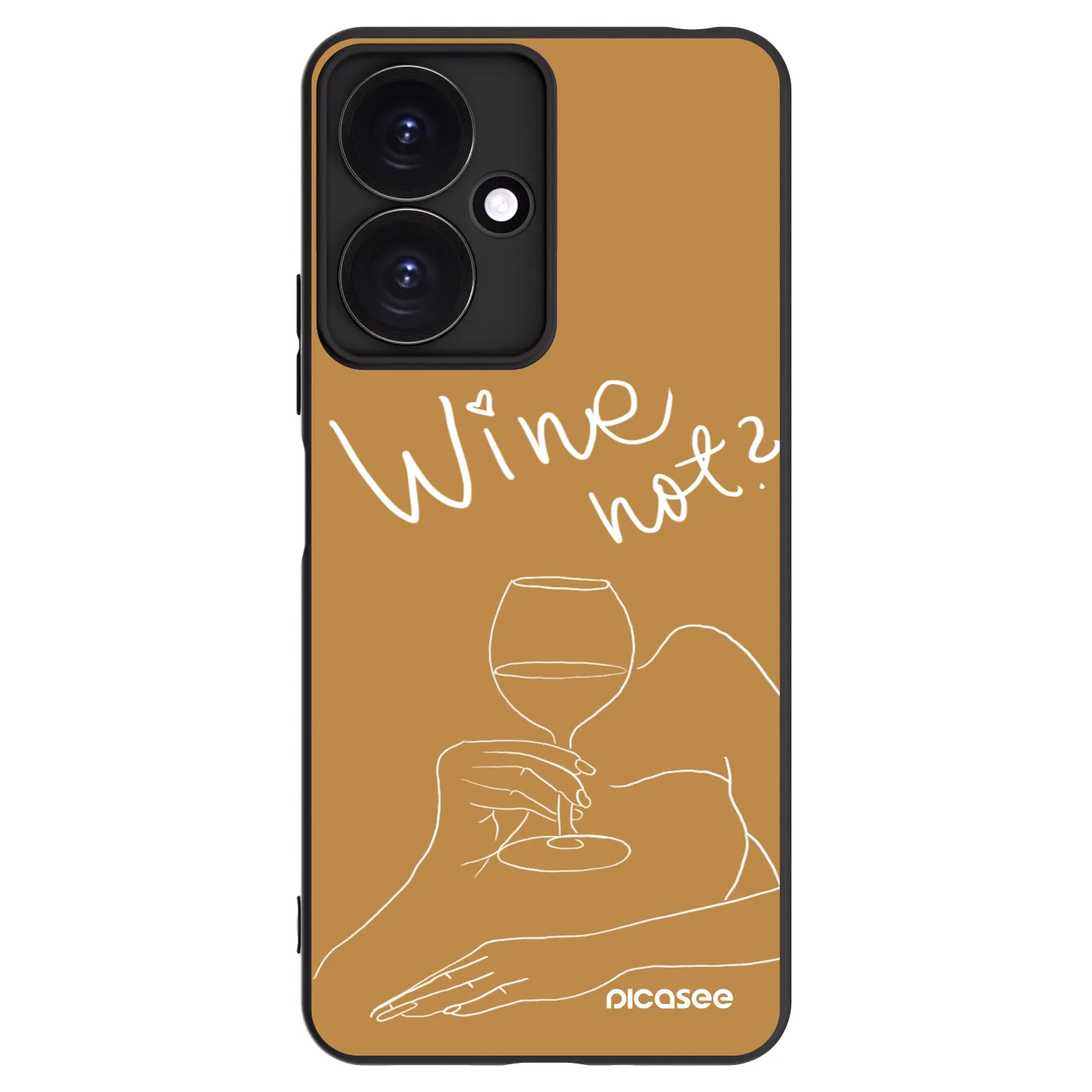 Picasee Xiaomi Redmi 13C 5G Hülle - Schwarzes Silikon - Wine not
