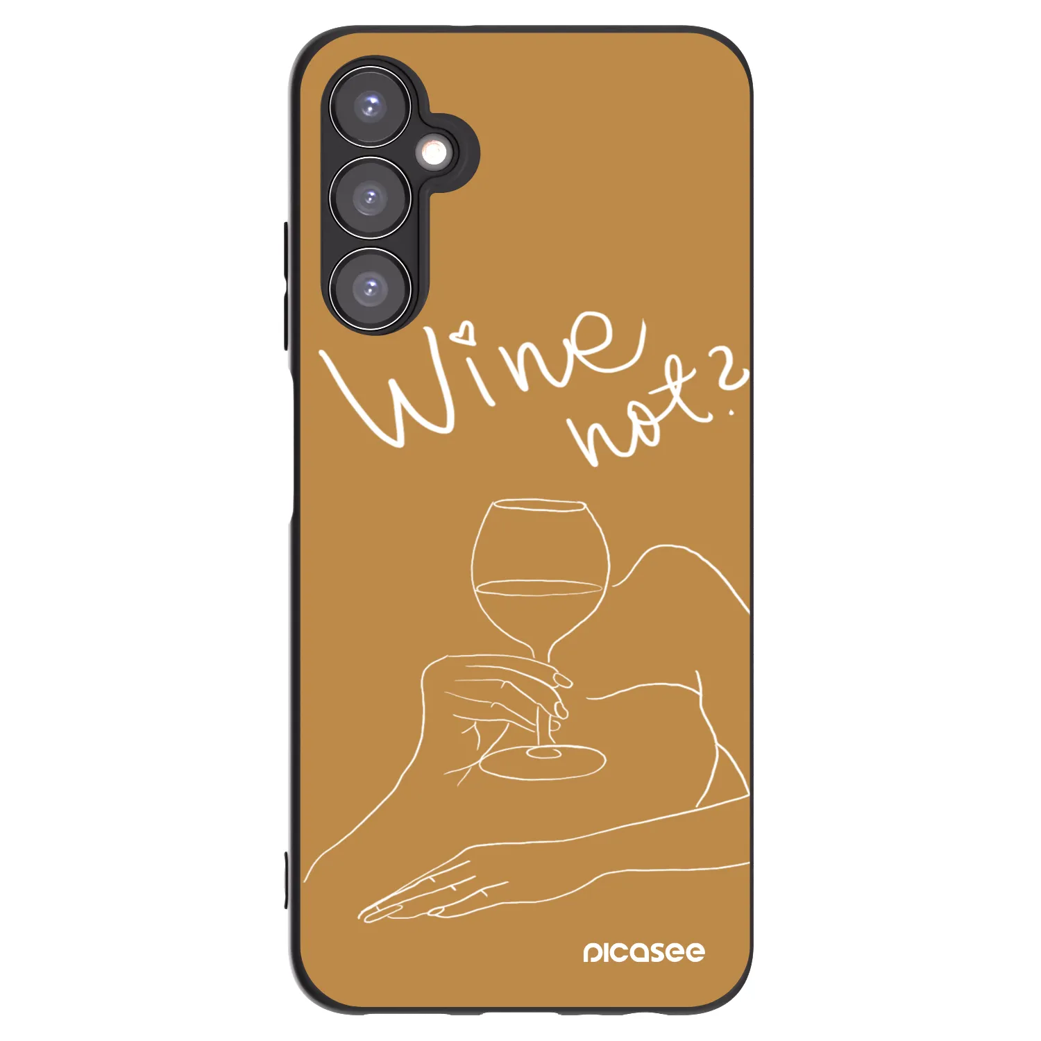 Picasee Samsung Galaxy A05s A057G Hülle - Schwarzes Silikon - Wine not