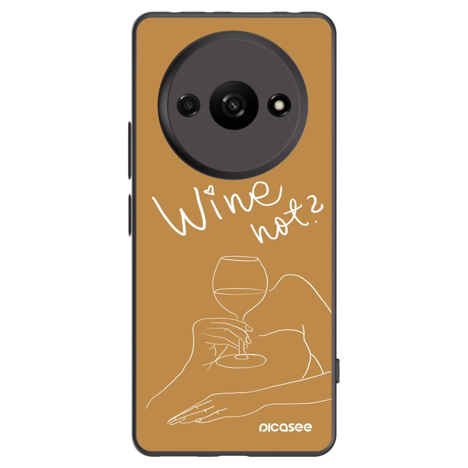 Picasee Xiaomi Redmi A3 Hülle - Schwarzes Silikon - Wine not