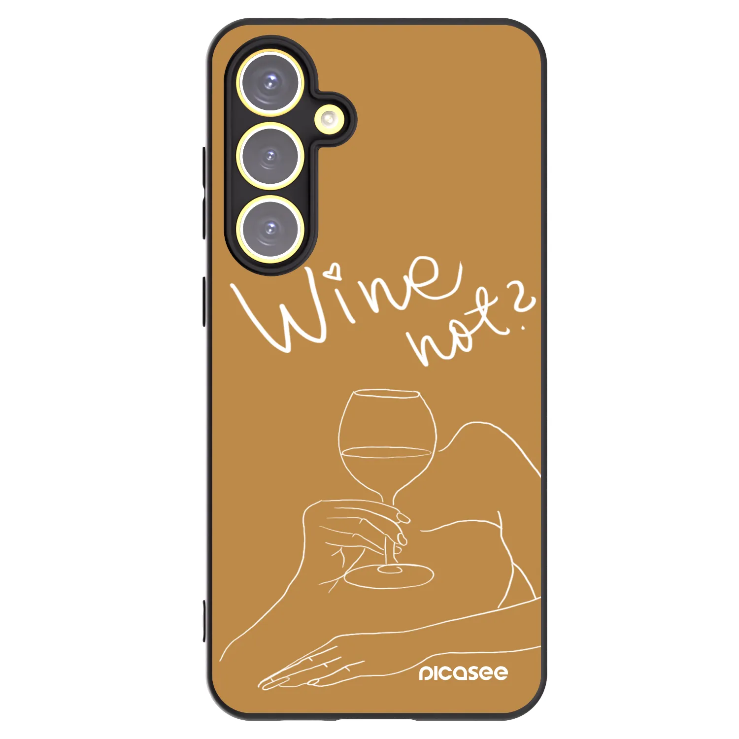Picasee Samsung Galaxy S24 FE S721B Hülle - Schwarzes Silikon - Wine not