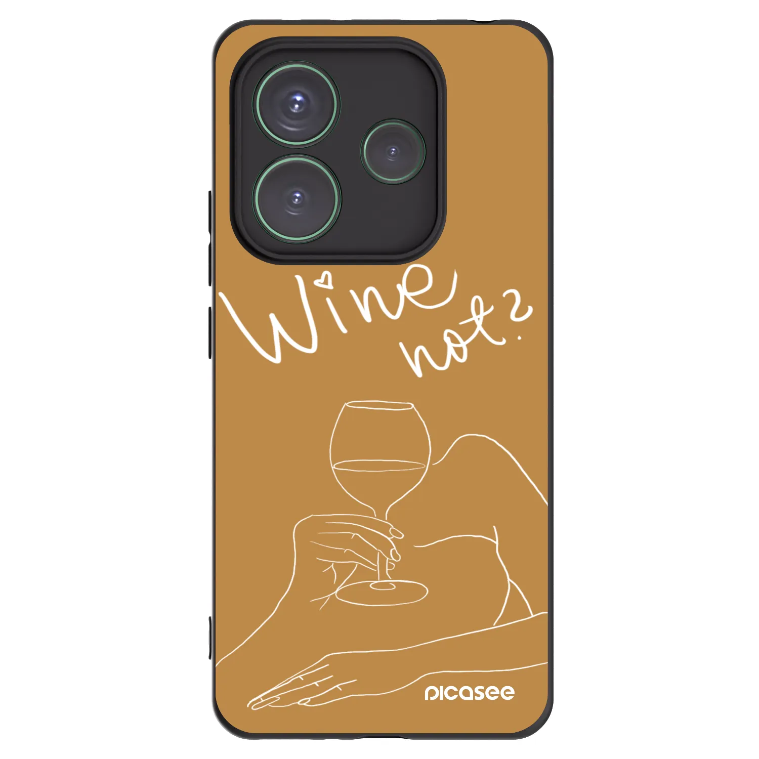 Picasee Xiaomi Redmi Note 14 5G Hülle - Schwarzes Silikon - Wine not