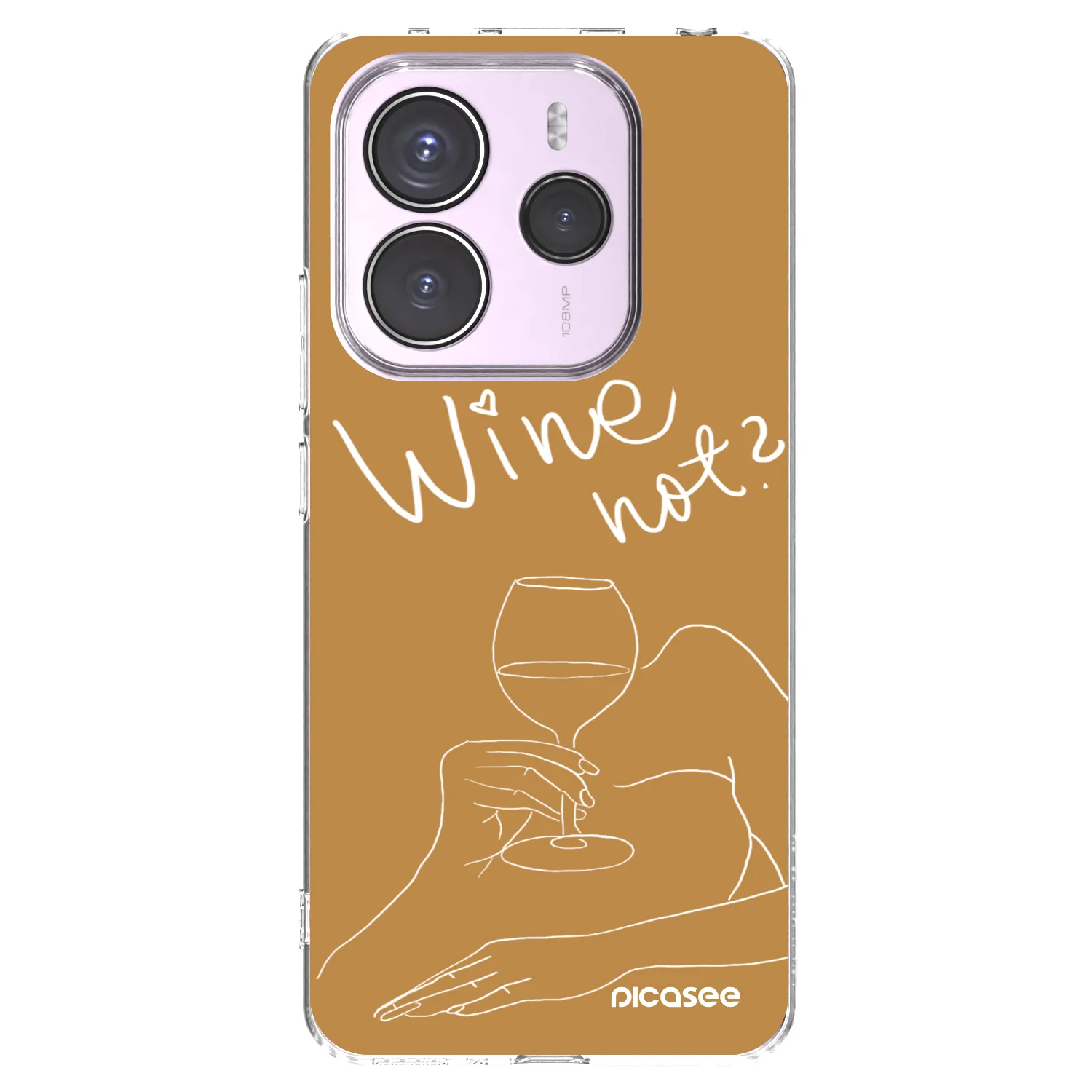 Picasee Xiaomi Redmi Note 14 5G Hülle - Transparentes Silikon - Wine not