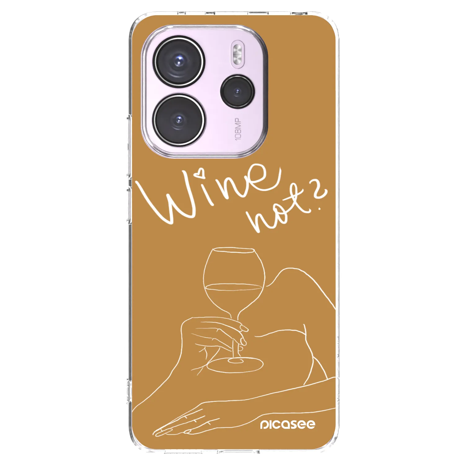 Picasee Xiaomi Redmi Note 14 4G Hülle - Transparentes Silikon - Wine not