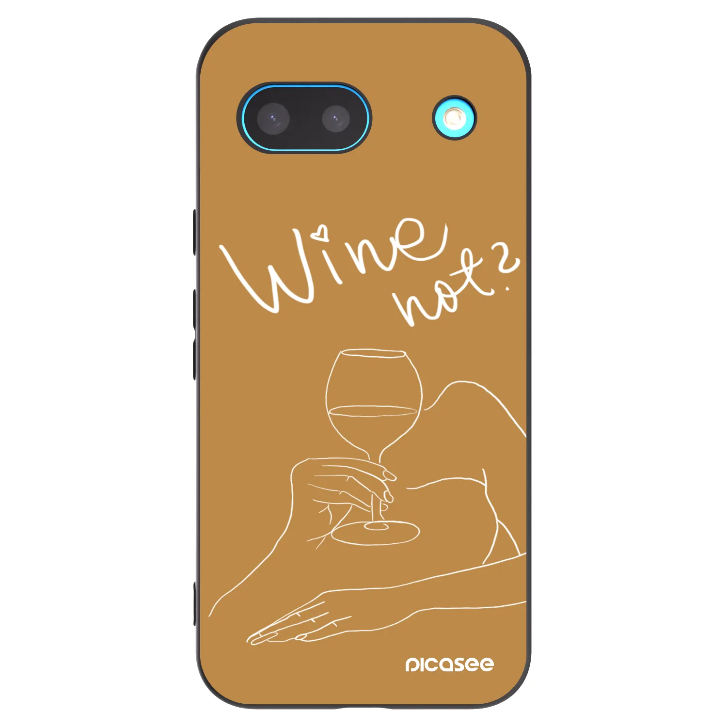 Picasee Google Pixel 8a Hülle - Schwarzes Silikon - Wine not