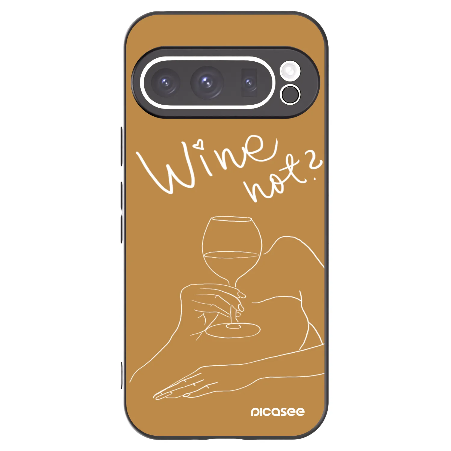 Picasee Google Pixel 9 Pro Hülle - Schwarzes Silikon - Wine not