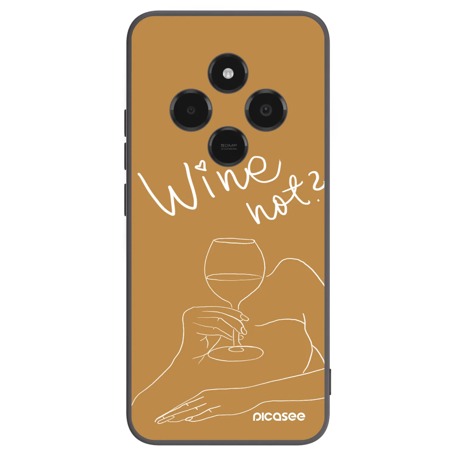 Picasee Xiaomi Poco C75 Hülle - Schwarzes Silikon - Wine not