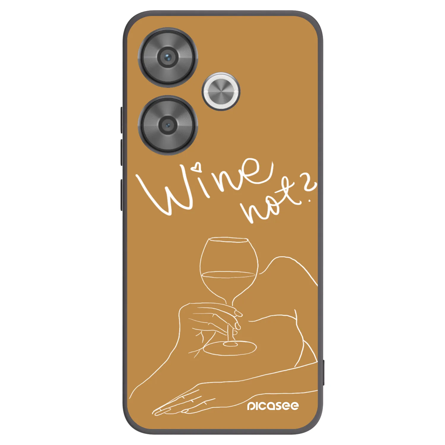 Picasee Xiaomi Poco F6 Hülle - Schwarzes Silikon - Wine not