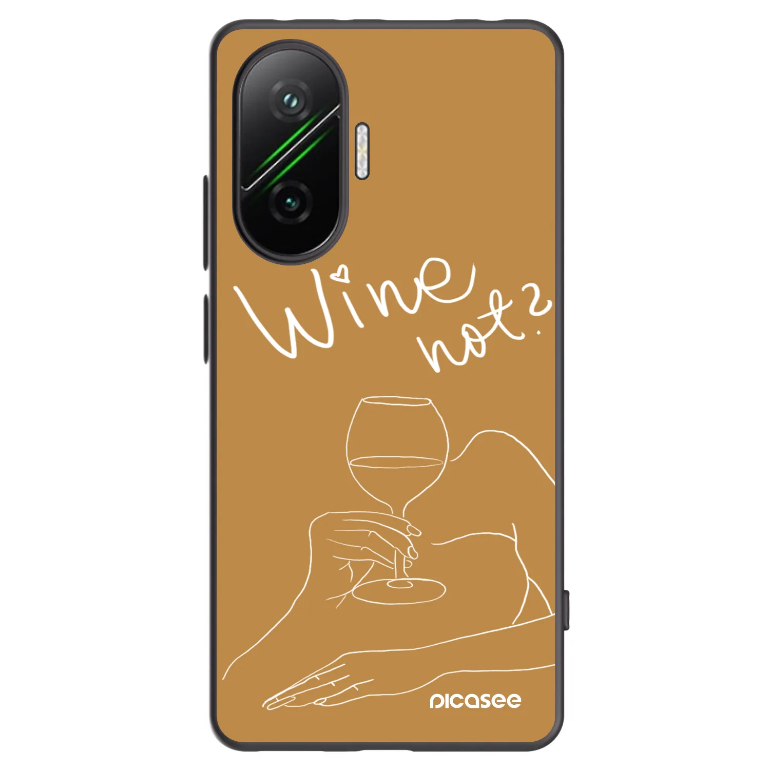 Picasee Xiaomi Poco F7 Pro 5G Hülle - Schwarzes Silikon - Wine not