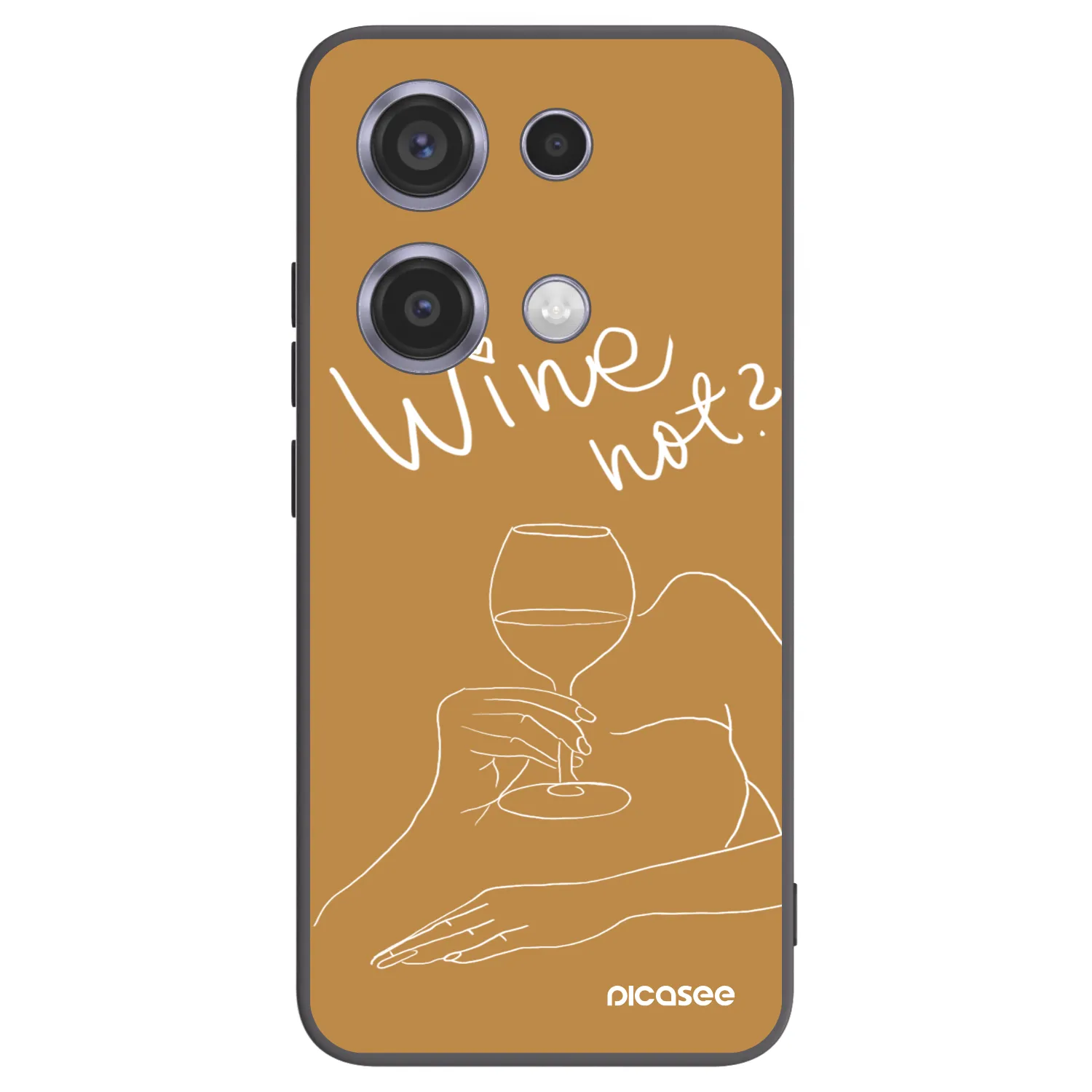 Picasee Xiaomi Redmi Note 14S Hülle - Schwarzes Silikon - Wine not