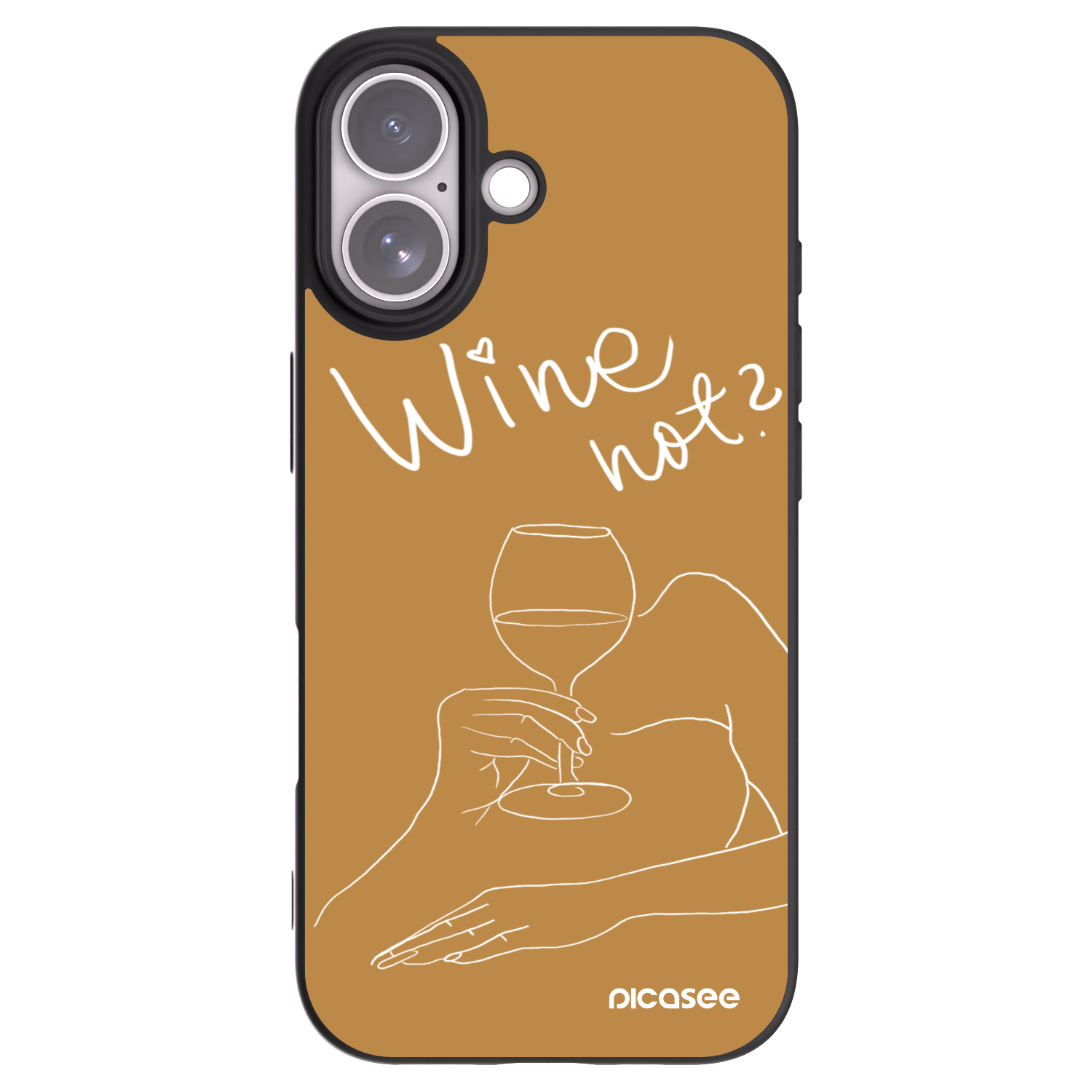Picasee Apple iPhone 17 Hülle - Schwarzes Silikon - Wine not