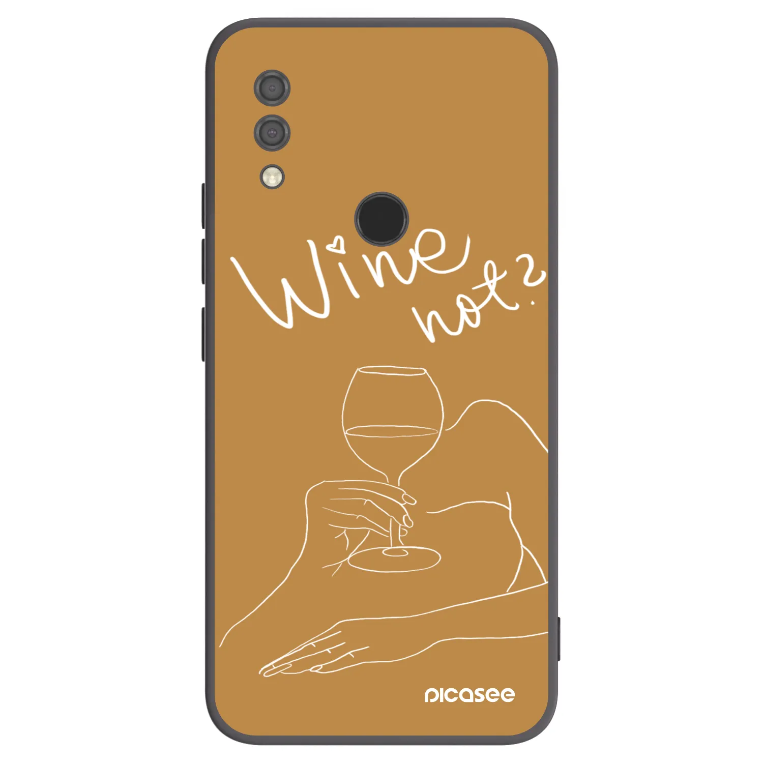 Picasee Xiaomi Redmi 7 Hülle - Schwarzes Silikon - Wine not