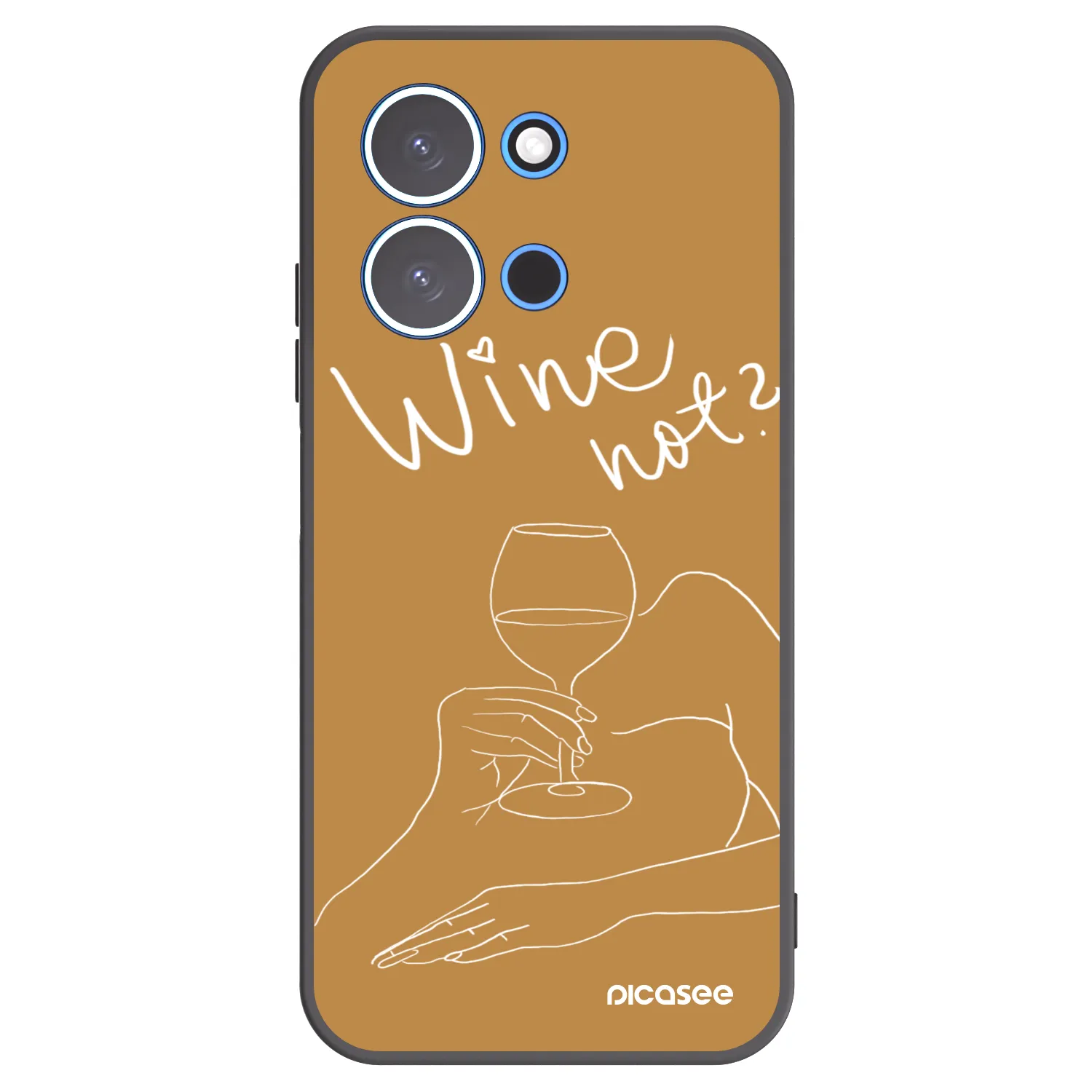 Picasee Xiaomi Redmi 15C 4G Hülle - Schwarzes Silikon - Wine not
