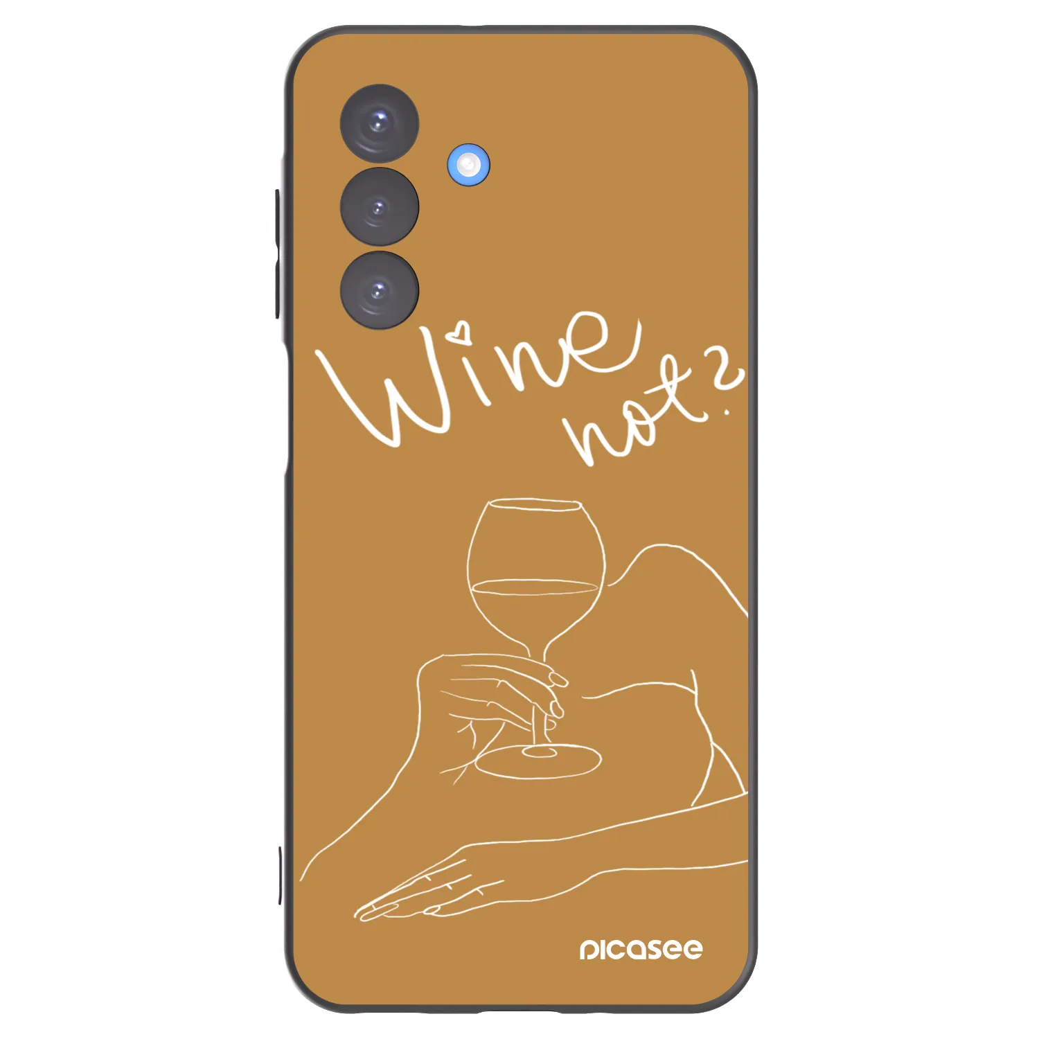 Picasee Samsung Galaxy A17 5G Hülle - Schwarzes Silikon - Wine not