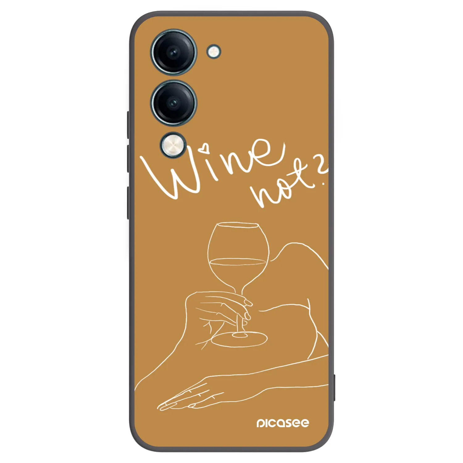 Picasee Vivo Y29s 5G Hülle - Schwarzes Silikon - Wine not