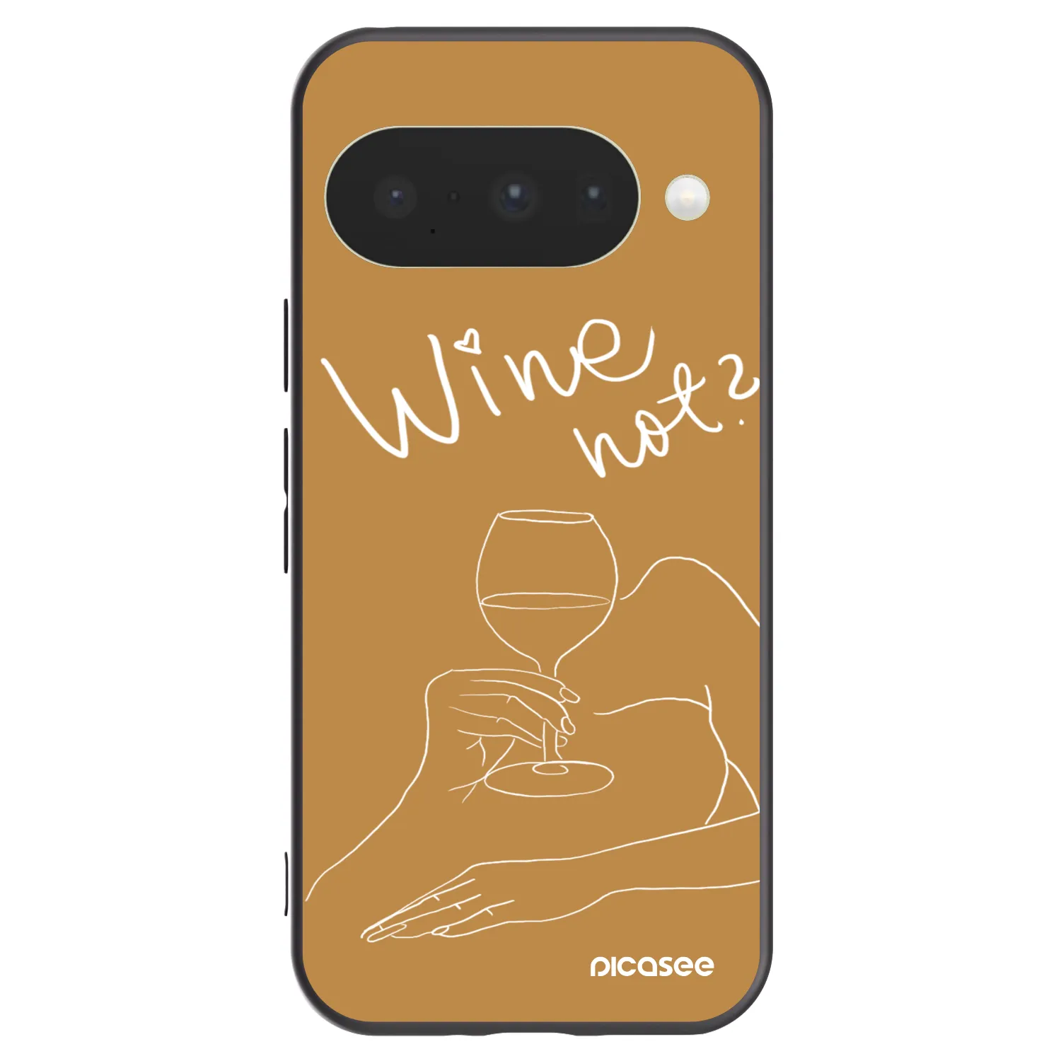 Picasee Google Pixel 10 Hülle - Schwarzes Silikon - Wine not