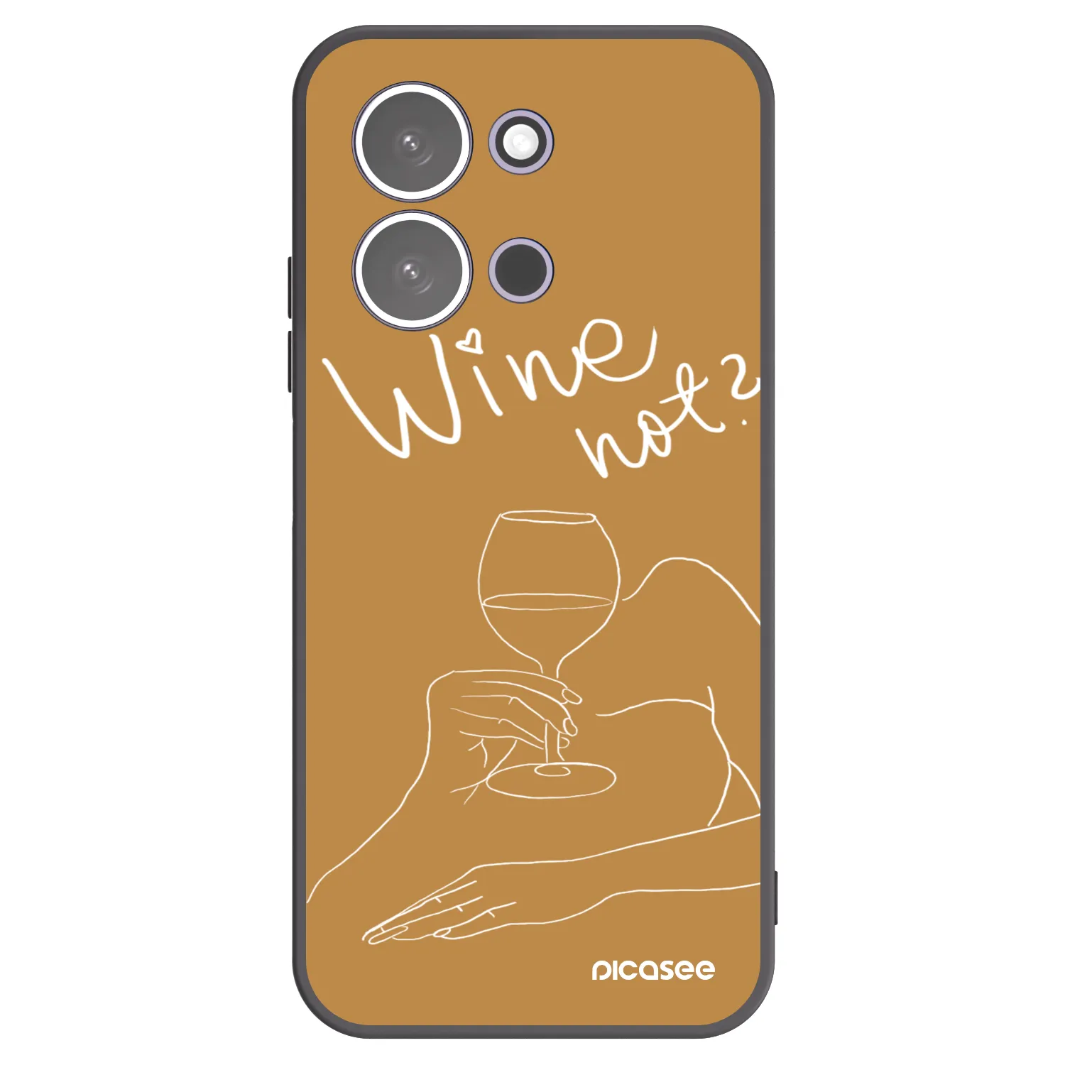 Picasee Xiaomi Redmi 15C 5G Hülle - Schwarzes Silikon - Wine not