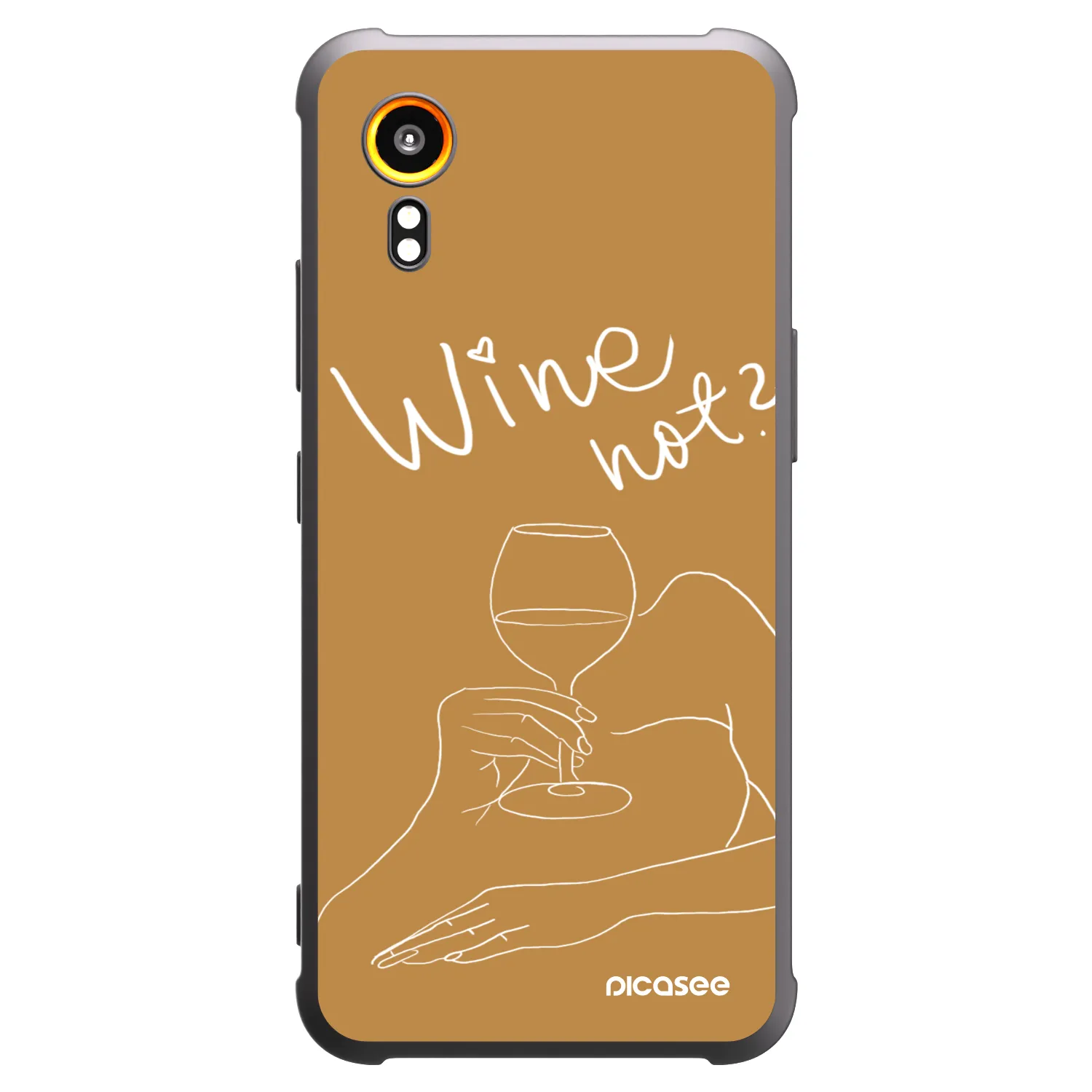Picasee Samsung Galaxy Xcover 7 Hülle - Schwarzes Silikon - Wine not