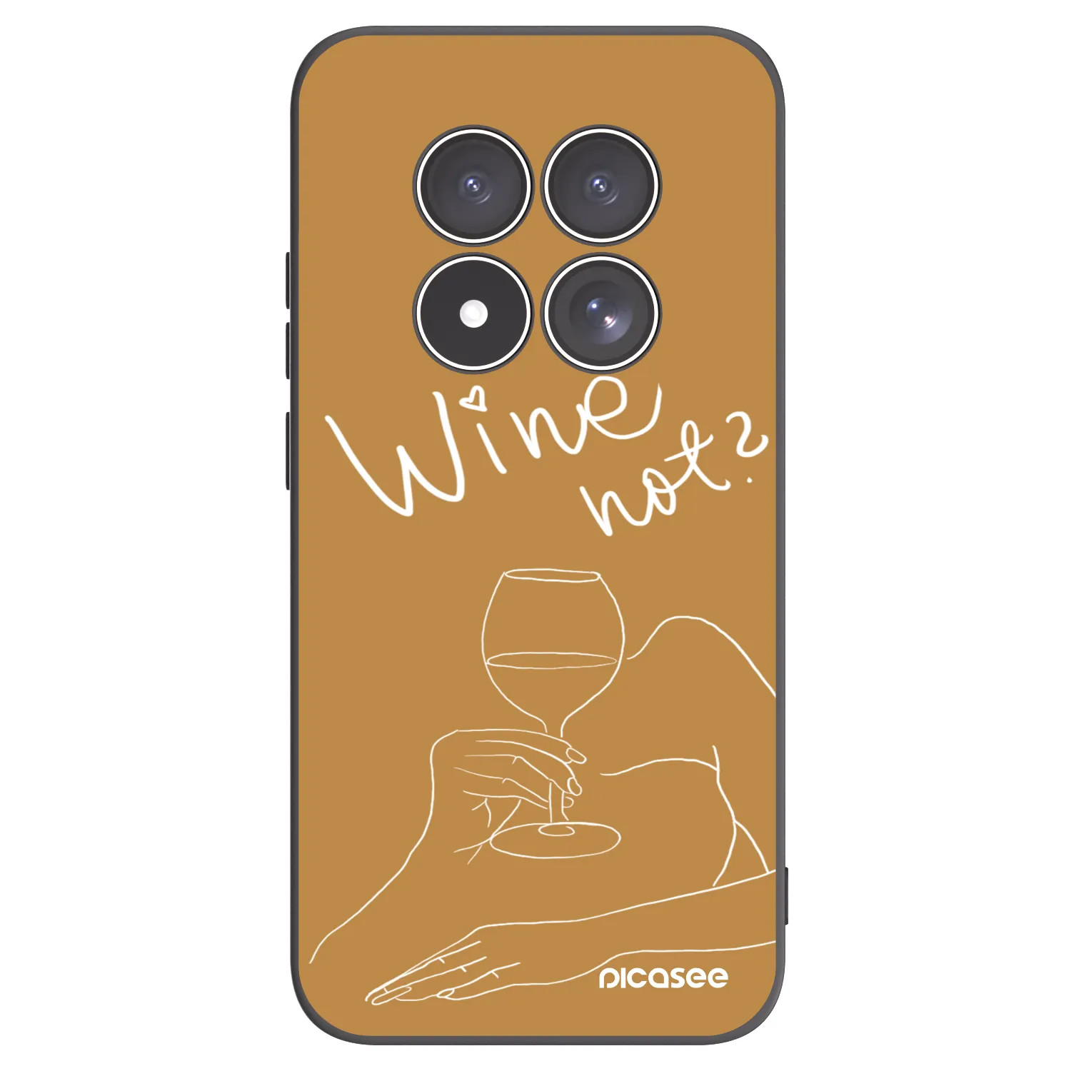 Picasee Xiaomi Redmi Note 15 Pro 5G Hülle - Schwarzes Silikon - Wine not