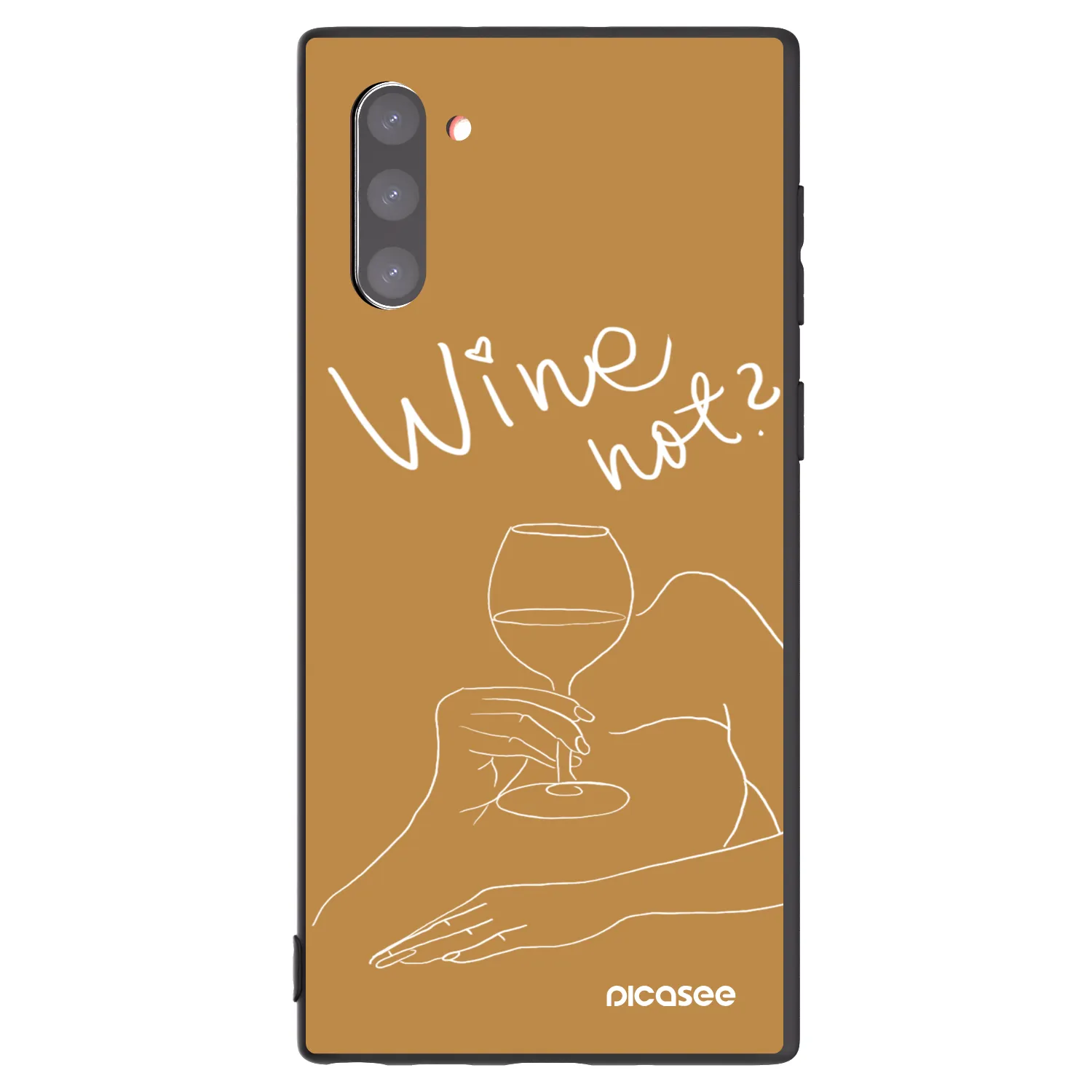 Picasee Samsung Galaxy Note 10 N970F Hülle - Schwarzes Silikon - Wine not