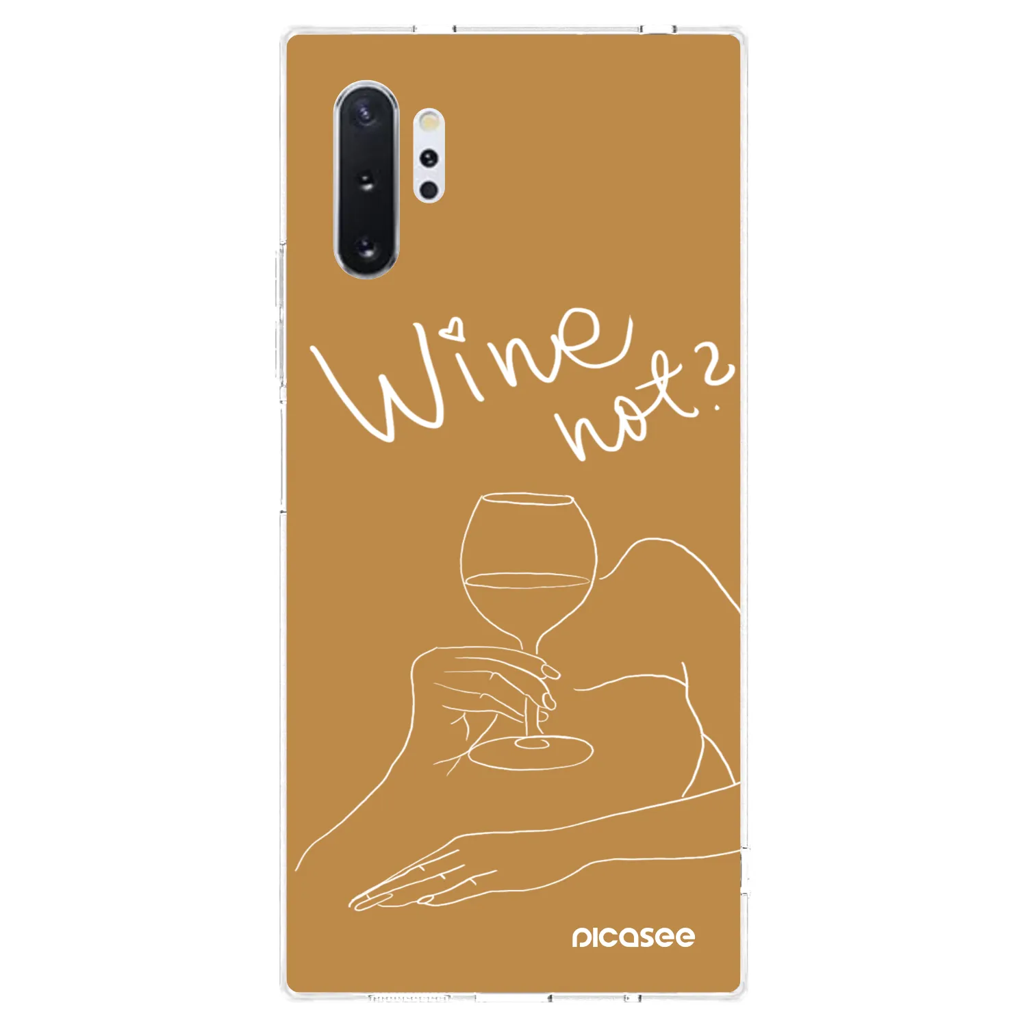 Picasee Samsung Galaxy Note 10+ N975F Hülle - Transparentes Silikon - Wine not
