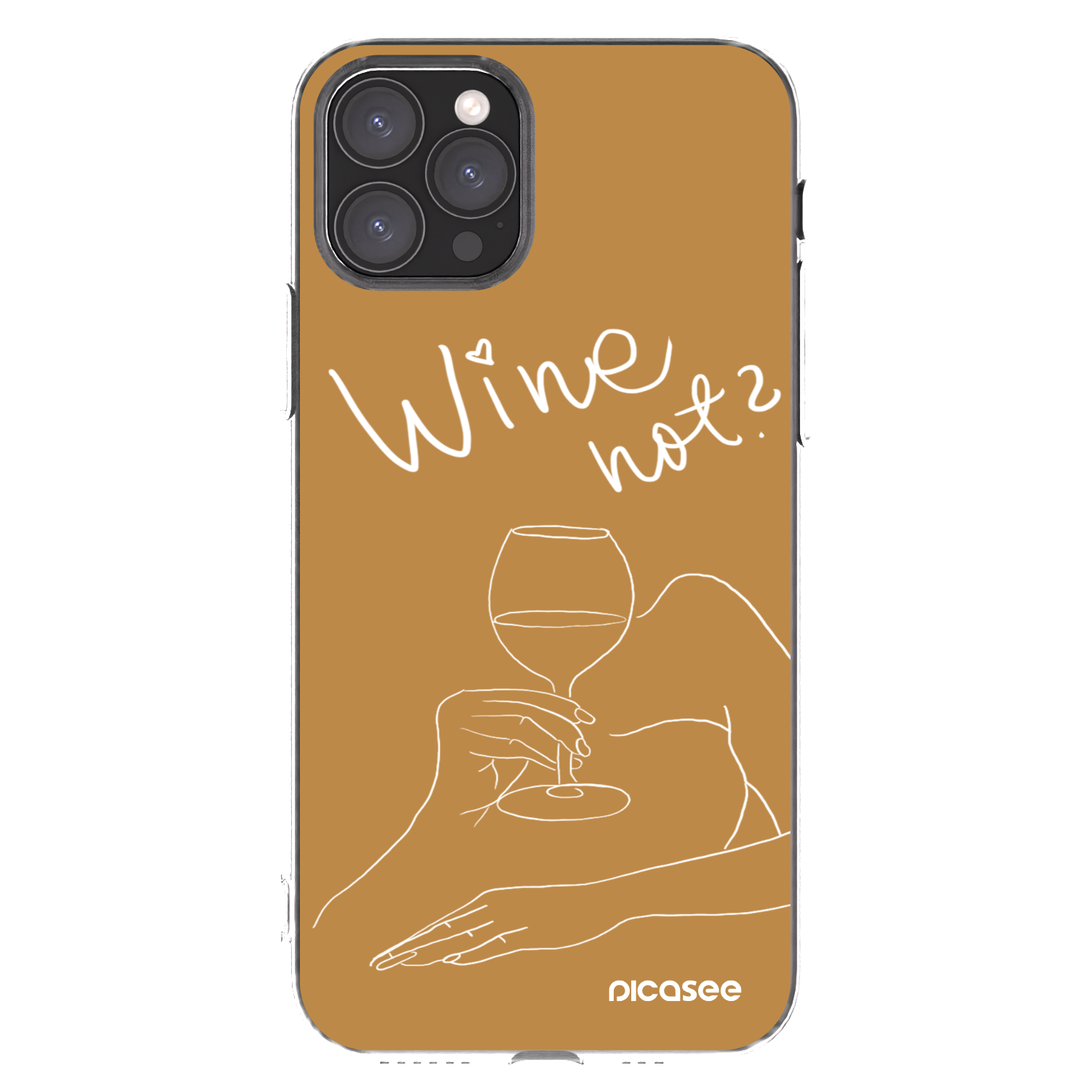 Picasee Apple iPhone 11 Pro Hülle - Transparentes Silikon - Wine not