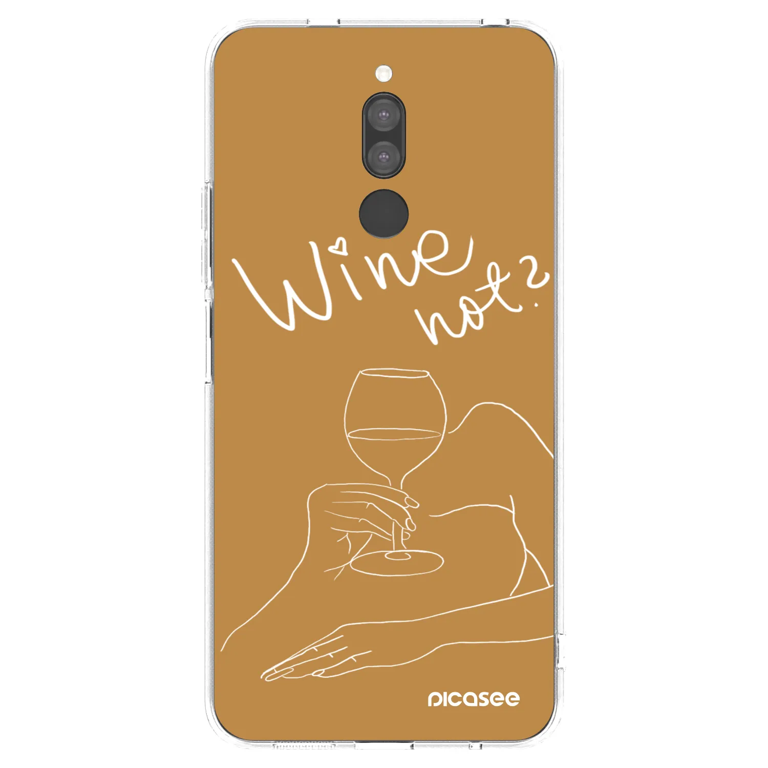 Picasee Xiaomi Redmi 8 Hülle - Transparentes Silikon - Wine not