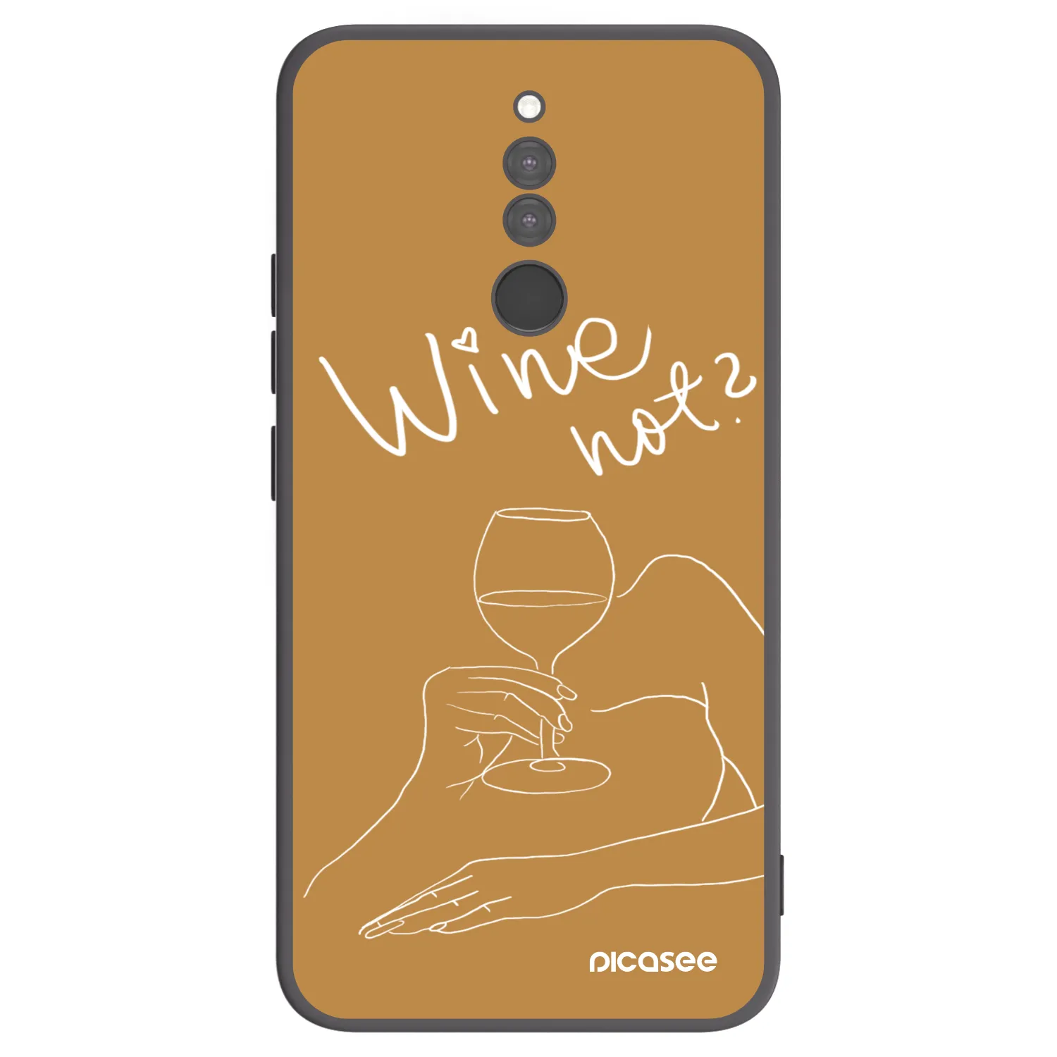Picasee Xiaomi Redmi 8 Hülle - Schwarzes Silikon - Wine not