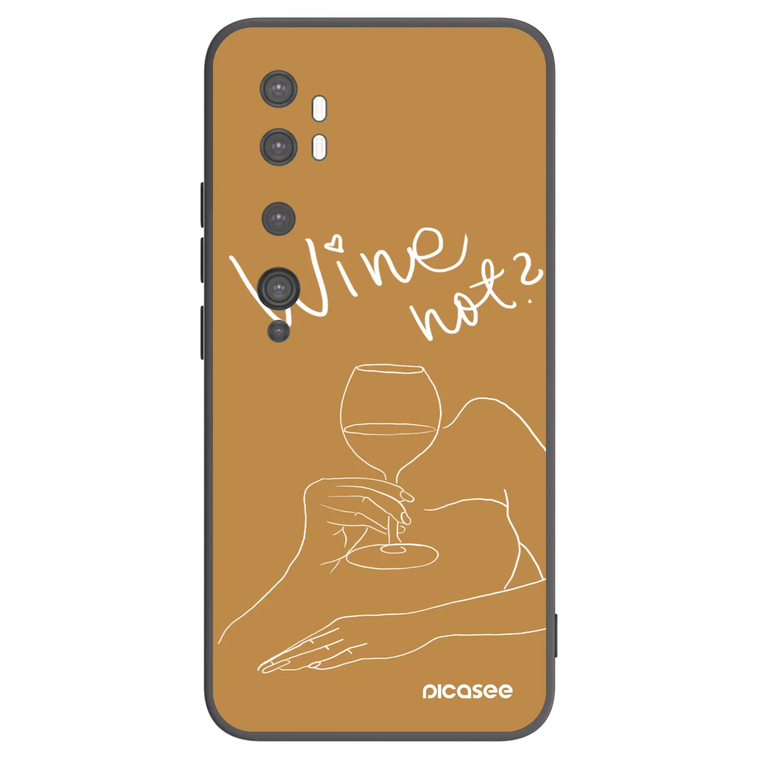 Picasee Xiaomi Mi Note 10 (Pro) Hülle - Schwarzes Silikon - Wine not