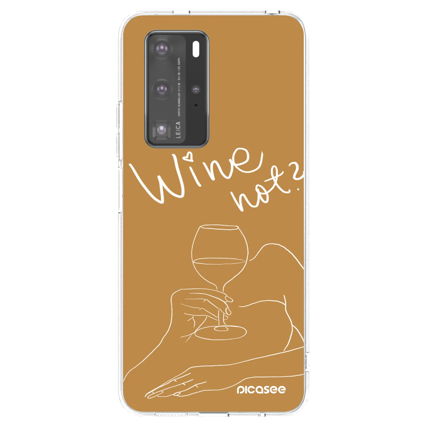 Picasee Huawei P40 Pro Hülle - Transparentes Silikon - Wine not