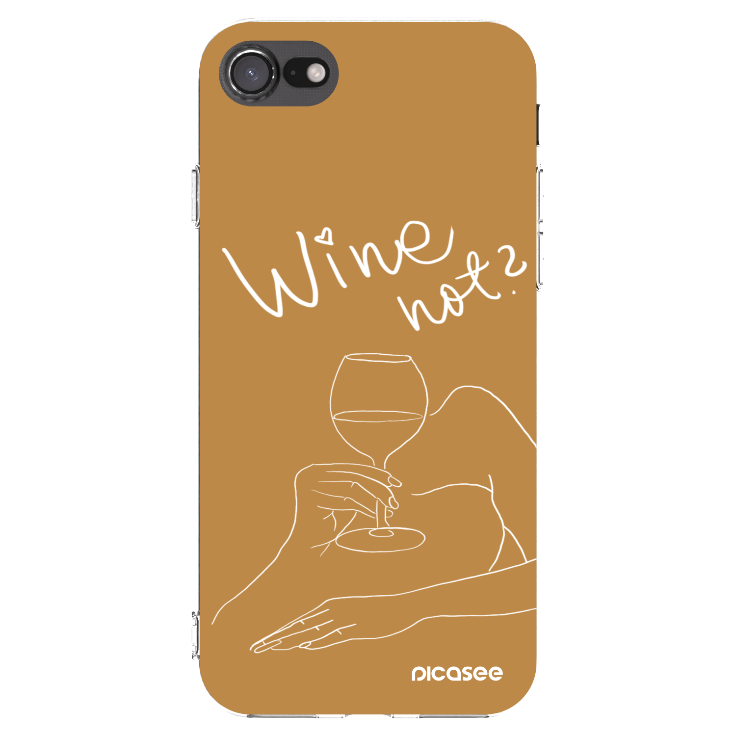 Picasee Apple iPhone SE 2020 Hülle - Transparentes Silikon - Wine not
