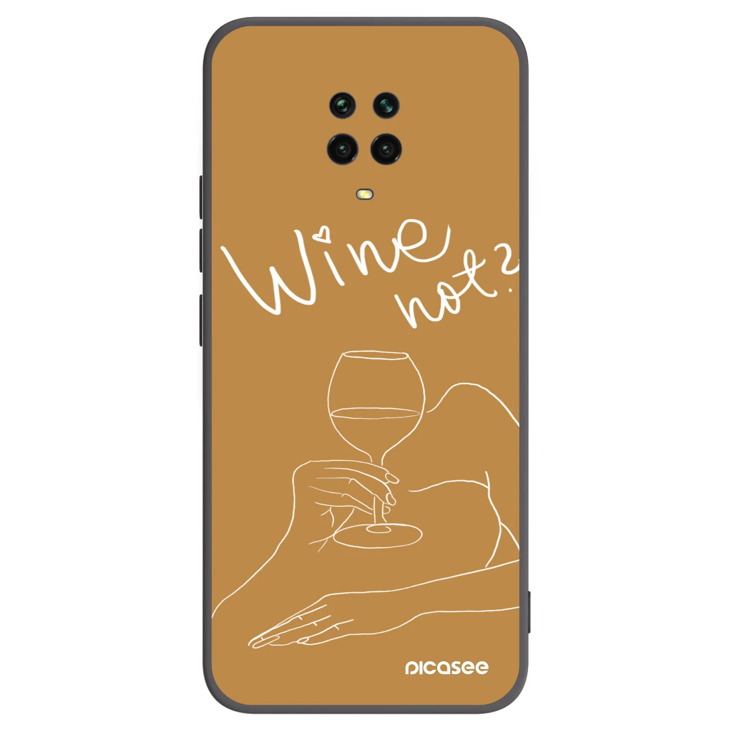 Picasee Xiaomi Redmi Note 9 Pro Hülle - Schwarzes Silikon - Wine not