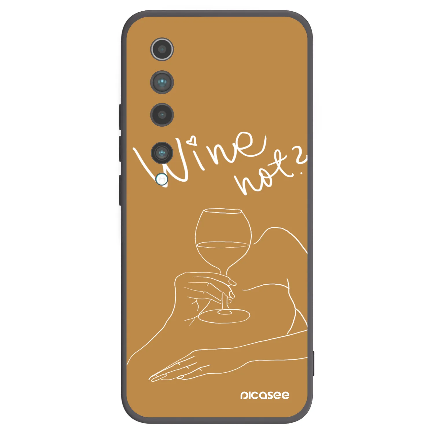Picasee Xiaomi Mi 10 Hülle - Schwarzes Silikon - Wine not