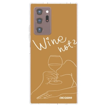 Picasee Samsung Galaxy Note 20 Ultra Hülle - Transparentes Silikon - Wine not