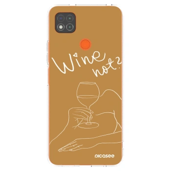 Picasee Xiaomi Redmi 9C Hülle - Transparentes Silikon - Wine not