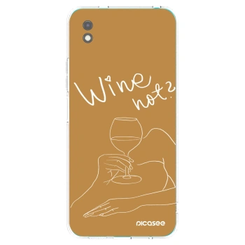 Picasee Xiaomi Redmi 9A Hülle - Schwarzes Silikon - Wine not