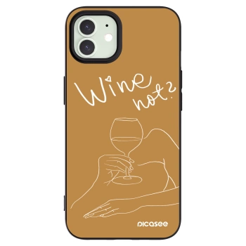 Picasee Apple iPhone 12 Hülle - Schwarzes Silikon - Wine not