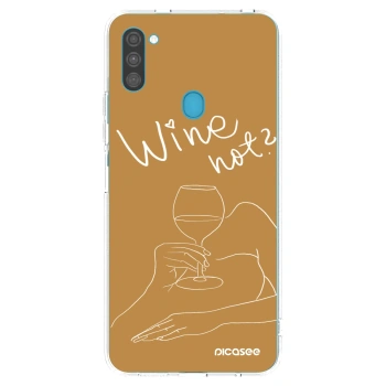 Picasee Samsung Galaxy M11 Hülle - Transparentes Silikon - Wine not
