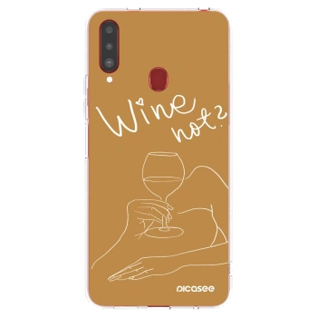 Picasee Samsung Galaxy A20s Hülle - Transparentes Silikon - Wine not