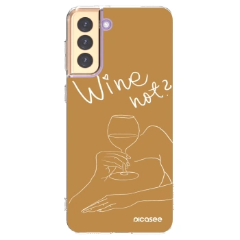 Picasee Samsung Galaxy S21+ 5G G996F Hülle - Transparentes Silikon - Wine not