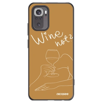 Picasee Xiaomi Redmi Note 10 Hülle - Schwarzes Silikon - Wine not