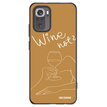 Picasee Xiaomi Redmi Note 10S Hülle - Schwarzes Silikon - Wine not