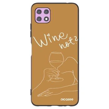 Picasee Samsung Galaxy A22 A226B 5G Hülle - Schwarzes Silikon - Wine not