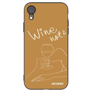 Picasee Apple iPhone XR Hülle - Schwarzes Silikon - Wine not