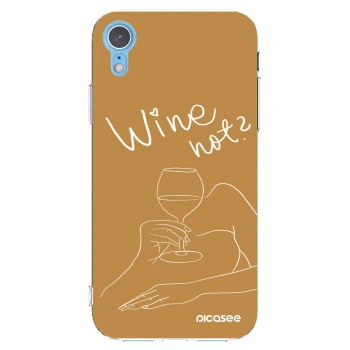 Picasee Apple iPhone XR Hülle - Transparentes Silikon - Wine not