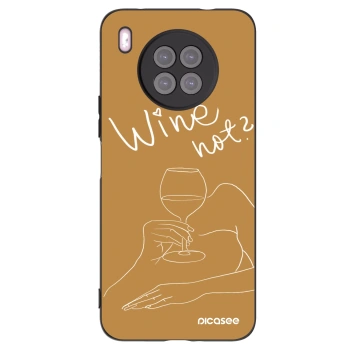 Picasee Huawei Nova 8i Hülle - Schwarzes Silikon - Wine not